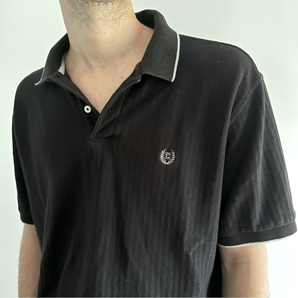 CHAPS BLACK SHIRT SLEEVE POLO - XL - Picture 3 of 14